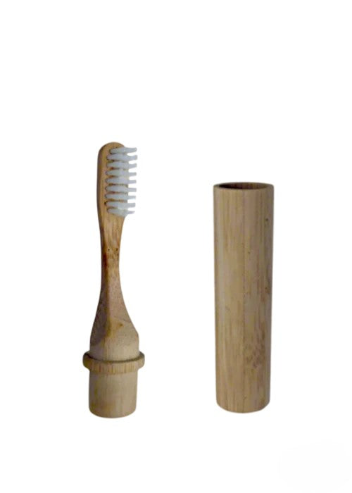 Bamboo Travel Toothbrush White Soft Brush